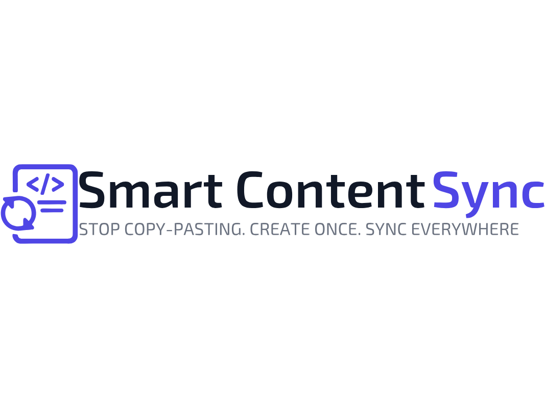 Smart Content Sync WordPress plugin banner highlighting reusable content blocks and centralized content management